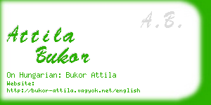 attila bukor business card
